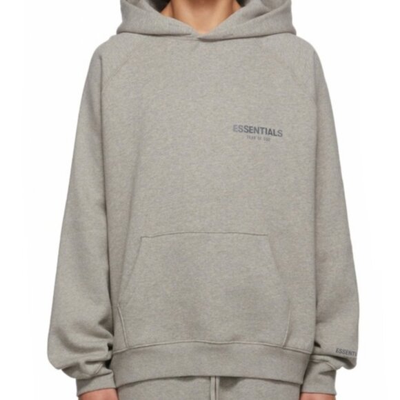 Fear of God Essentials Core Collection Pullover Hoodie Dark Heather Oatm… - Picture 1 of 10